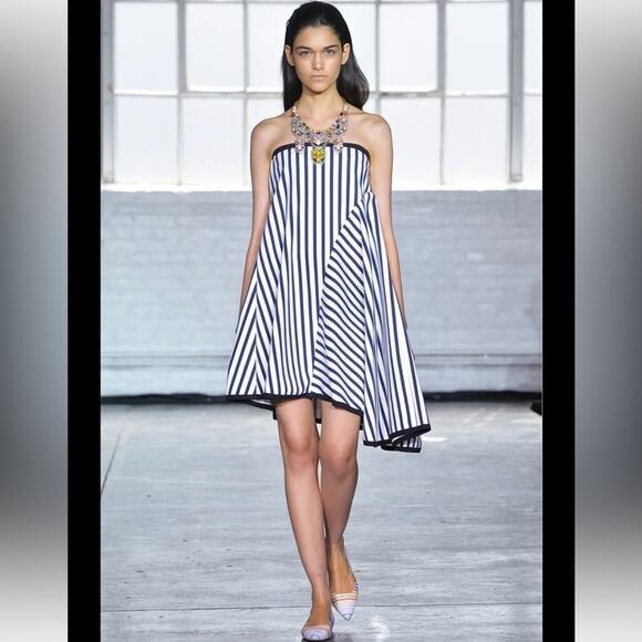 TANYA TAYLOR Piper Striped Mini Dress Size: 8 US M NWT - Picture 3 of 9